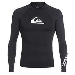 quiksilver all time long sleeve surf tee black