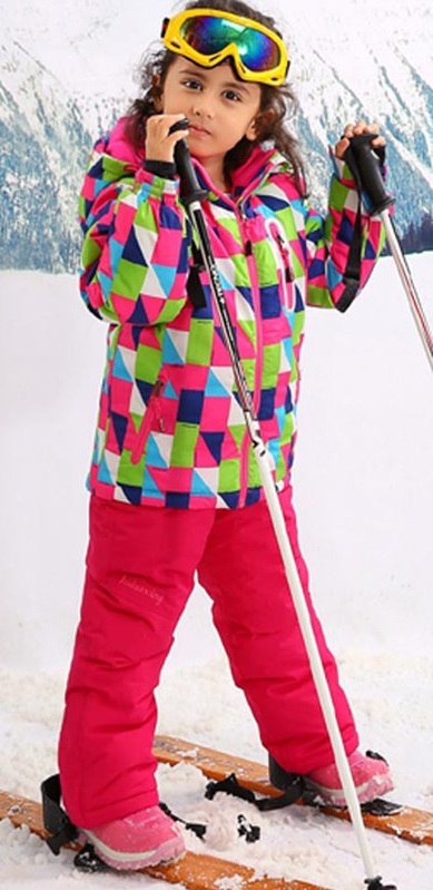 For 30 Degree Children Outerwear Warm Coat Sporty Ski Suit Kids Clothes Sets Waterproof Windproof Girls