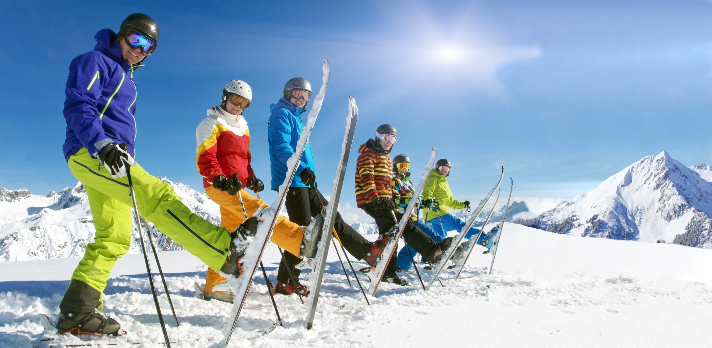 groups of skiers