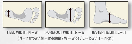 ski boot foot measurements
